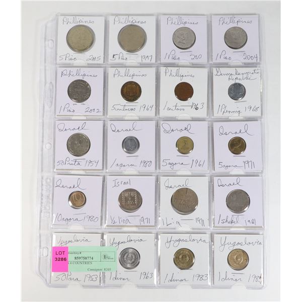 20 COINS 4 COUNTRIES