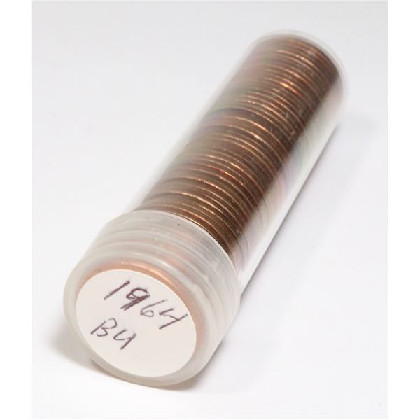 ROLL OF 1964 BU CANADIAN PENNIES