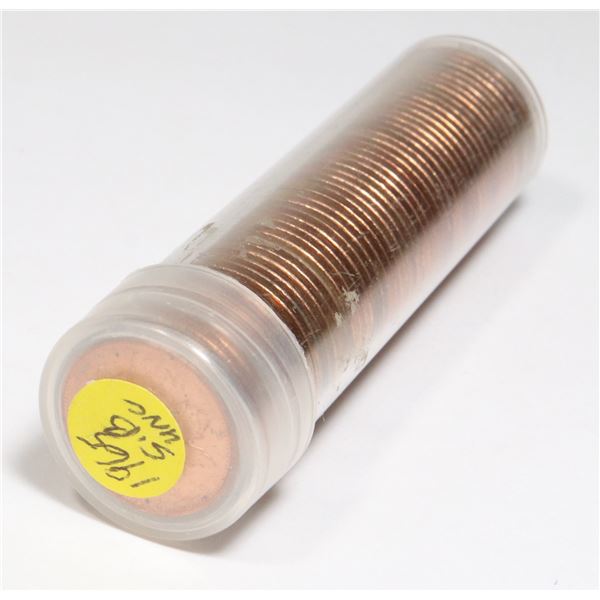 ROLL OF 1965 SB UNC CANADIAN PENNIES