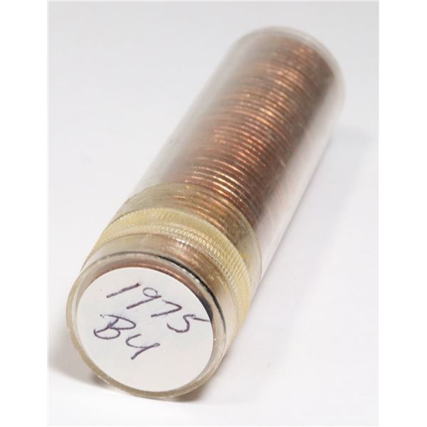 ROLL OF 1975 BU CANADIAN PENNIES