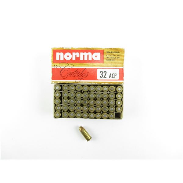 COLLECTIBLE NORMA .32 ACP AMMO LOT