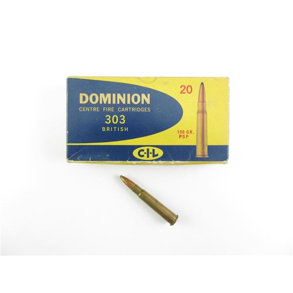 COLLECTIBLE DOMINION .303 BR AMMO LOT