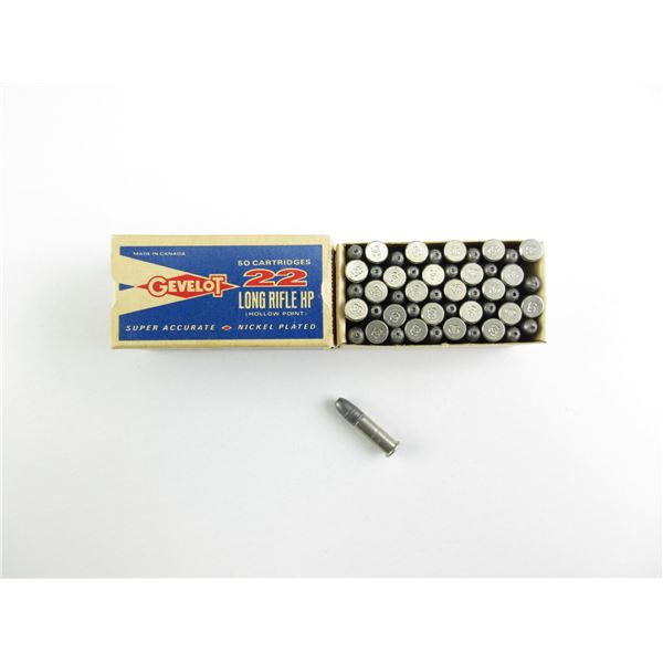 COLLECTIBLE GEVELOT .22 LR AMMO LOT