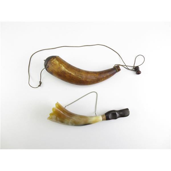 ASSORTED BLACK POWDER HORN LOT