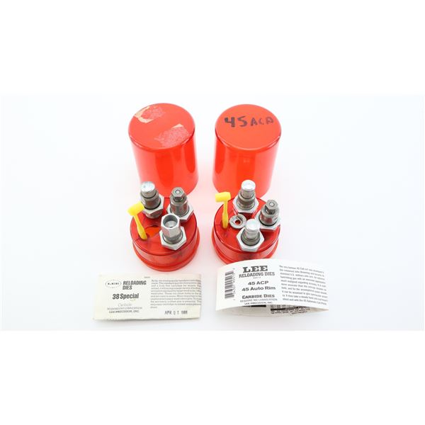 ASSORTED LEE HANDGUN RELOADING DIES