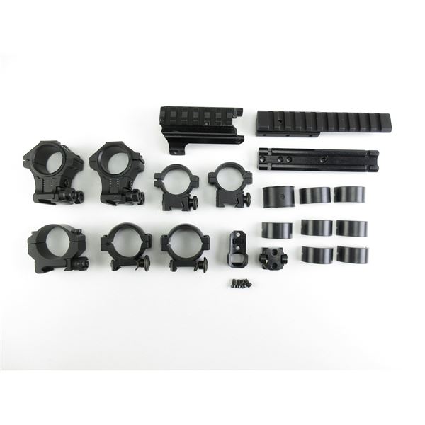 ASSORTED SCOPE RINGS AND MOUNTS LOT