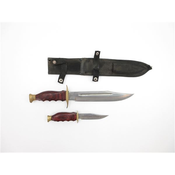 UNKNOWN BOWIE KNIFE PIGGY BACK SET