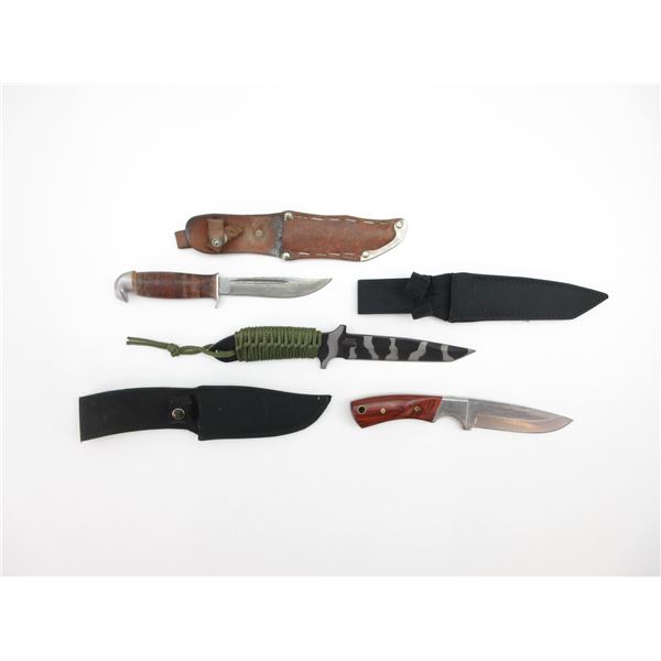 ASSORTED FIXED BLADE KNIVES LOT