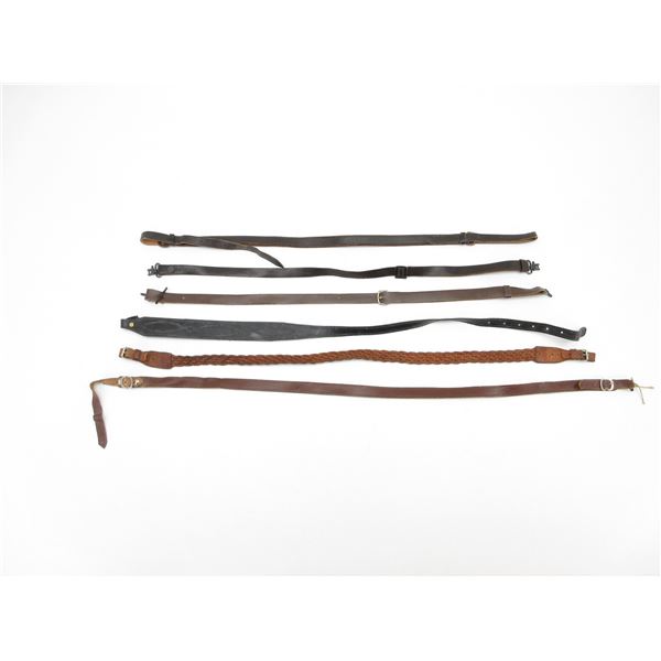ASSORTED LEATHER RIFLE SLINGS LOT