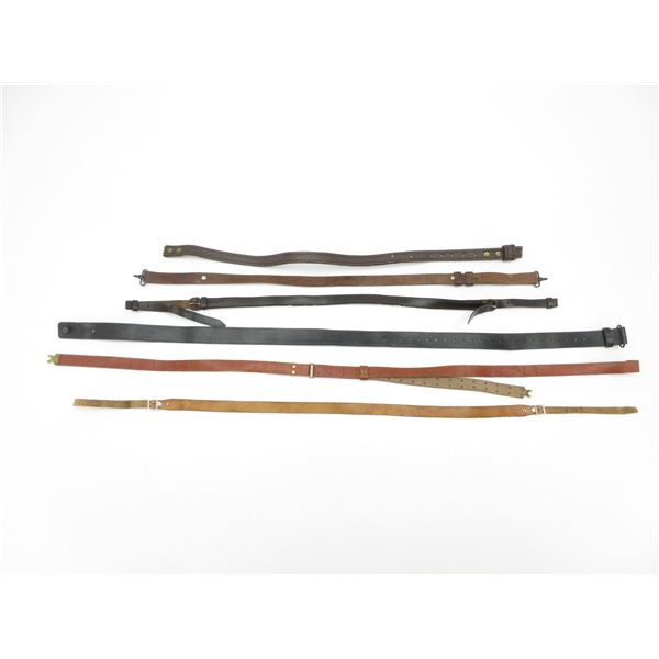 ASSORTED LEATHER RIFLE SLINGS LOT