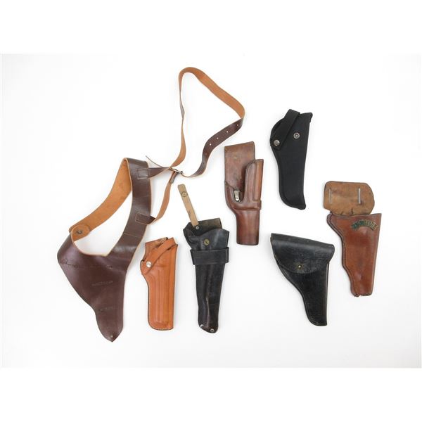 ASSORTED LEATHER HOLSTERS LOT
