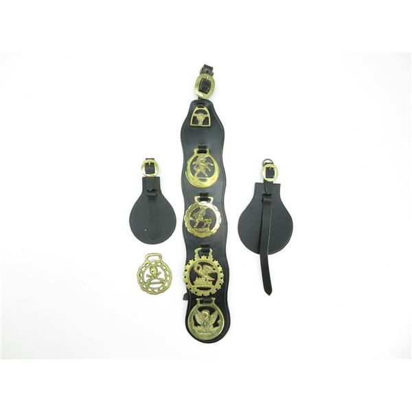 ASSORTED HORSE BRASS MEDALLIONS LOT
