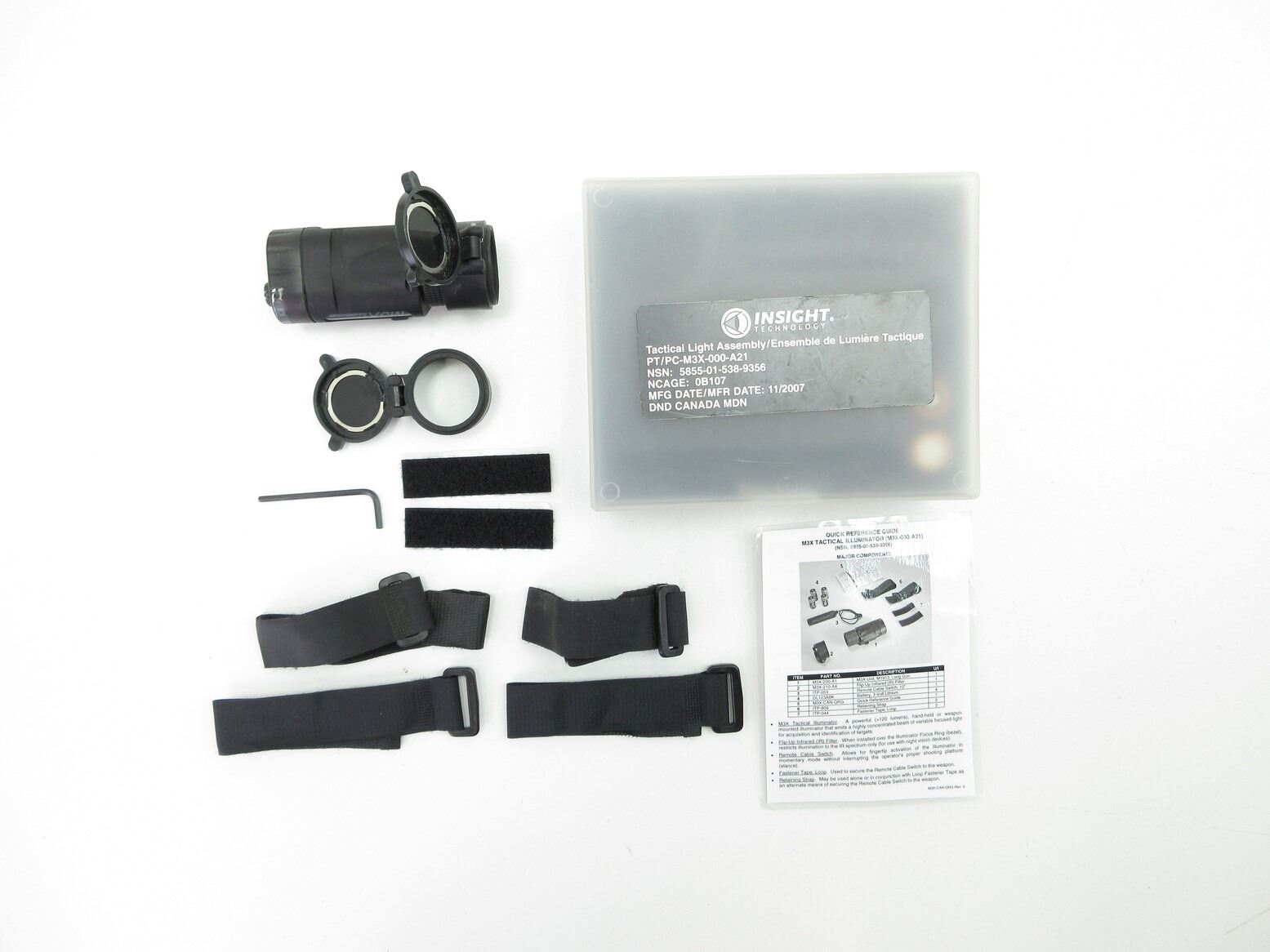 INSIGHT TECHNOLOGY M3X LED TACTICAL FLASHLIGHT ASSEMBLY