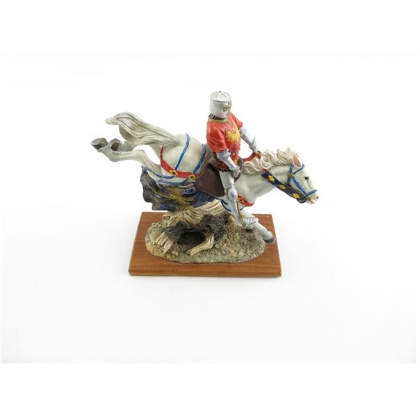 MEDIEVAL KNIGHT ON HORSE FIGURINE