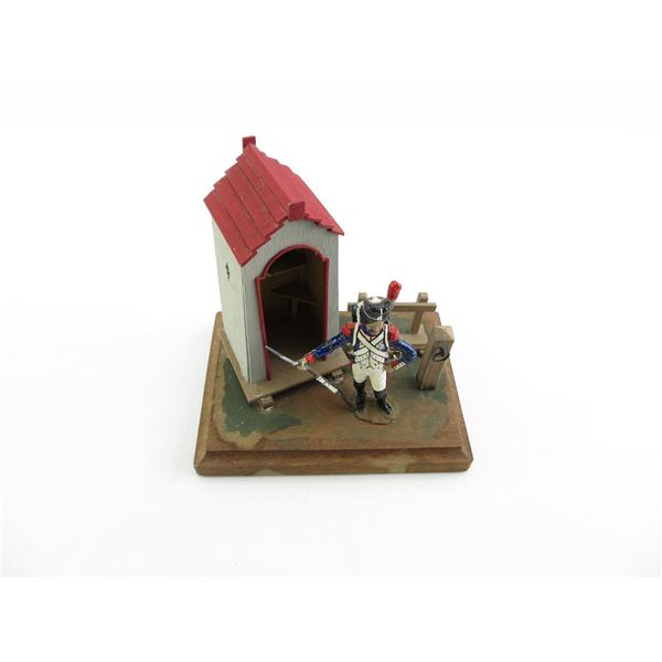 SOLDIER WITH SHED / CABIN FIGURINE