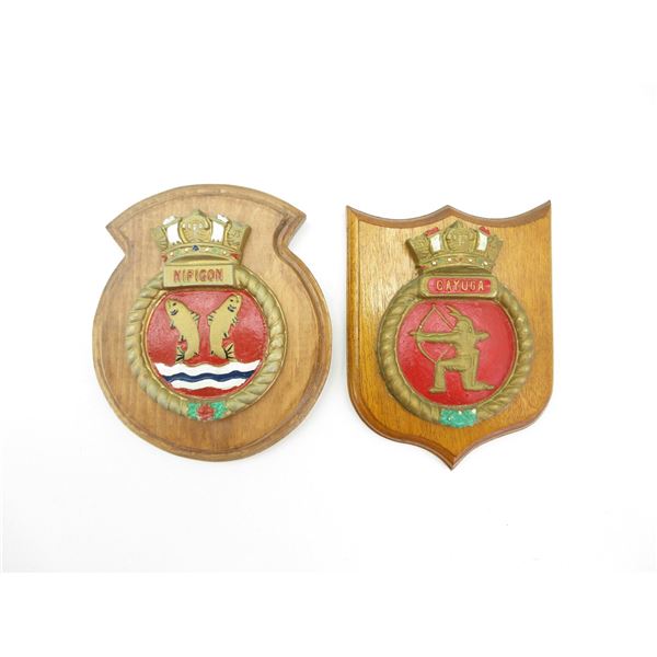 CANADIAN NAVY HMCS BADGE PLAQUE LOT