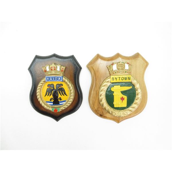 CANADIAN NAVY HMCS BADGE PLAQUE LOT
