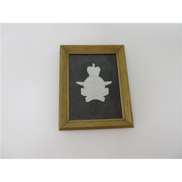 FRAMED RCAF METAL BADGE