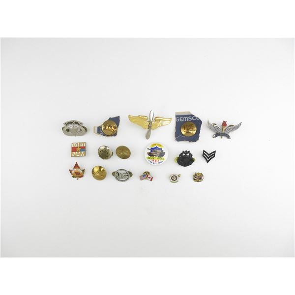 ASSORTED MILITARY BADGES / PINS LOT