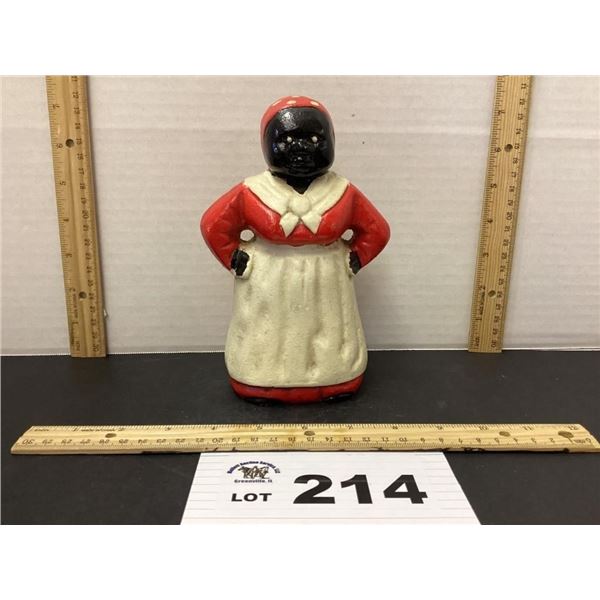 BLACK AMERICANA CAST IRON BANK