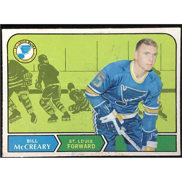 1968-69 O-PEE-CHEE BILL McCREARY ROOKIE CARD
