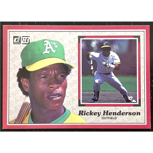 1983 DONRUSS ACTION ALLSTARS RICKEY HENDERSON (HOF)