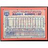 Image 2 : 1991 TOPPS BARRY BONDS