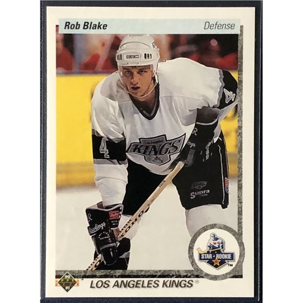 1990-91 UPPER DECK ROB BLAKE (HOF) ROOKIE CARD