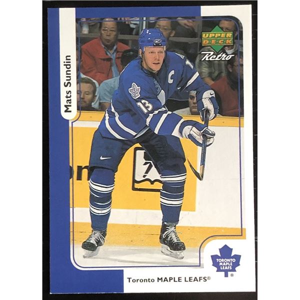 1999-2000 UPPER DECK RETRO MATS SUNDIN (HOF)