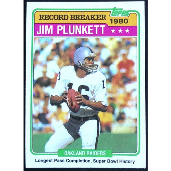 1981 TOPPS NFL JIM PLUNKETT