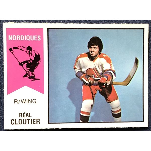 1974-75 O-PEE-CHEE WHA REAL CLOUTIER ROOKIE CARD