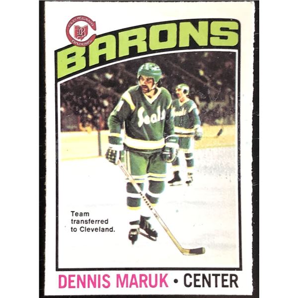 1976-77 O-PEE-CHEE DENNIS MARUK ROOKIE CARD