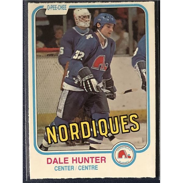 1981-82 O-PEE-CHEE DALE HUNTER ROOKIE CARD