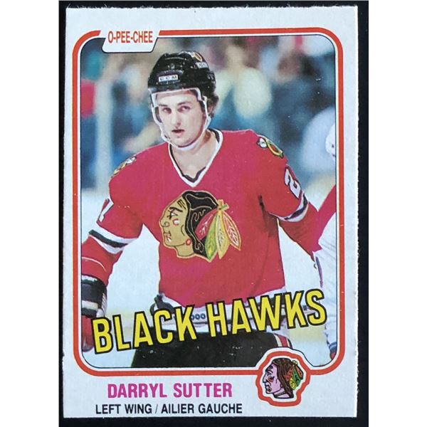 1981-82 O-PEE-CHEE DARRYL SUTTER ROOKIE CARD