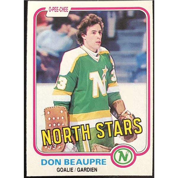 1981-82 O-PEE-CHEE DON BEAUPRE ROOKIE CARD