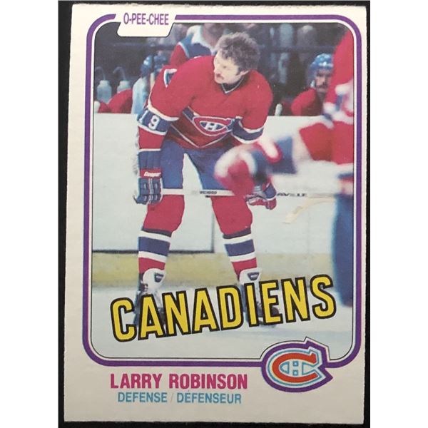 1981-82 O-PEE-CHEE LARRY ROBINSON (HOF)
