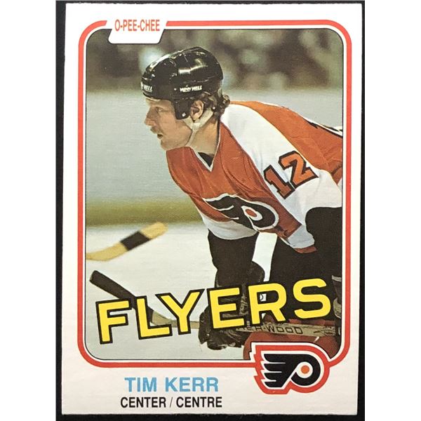 1981-82 O-PEE-CHEE TIM KERR ROOKIE CARD