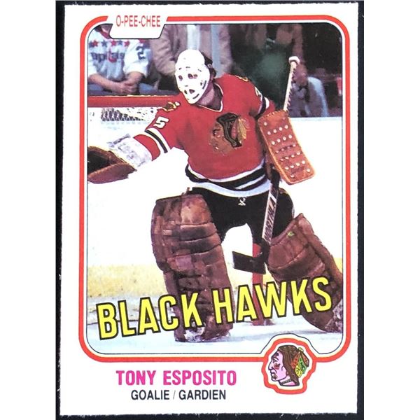 1981-82 O-PEE-CHEE TONY ESPOSITO (HOF)