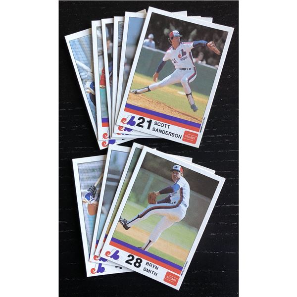 1983 STUART CAKES MONTREAL EXPOS COLLECTION - 10 CARDS