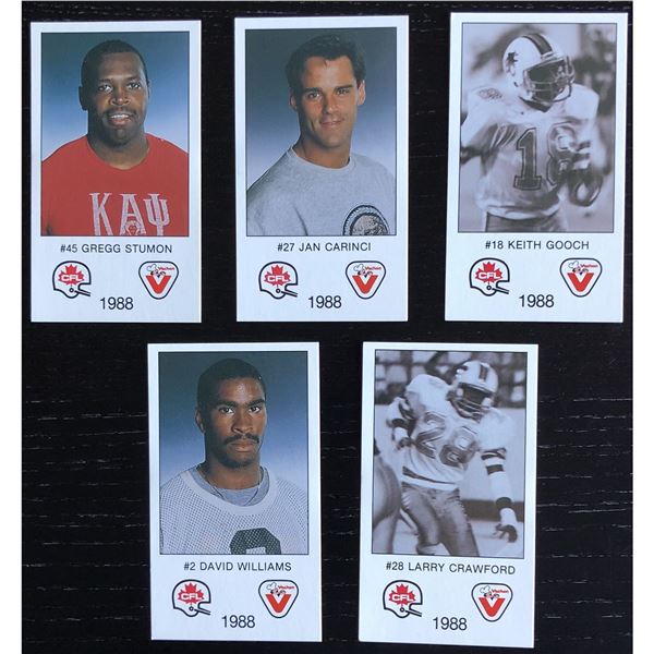 1987 STUART CAKES CFL COLLECTION - 5 CARDS