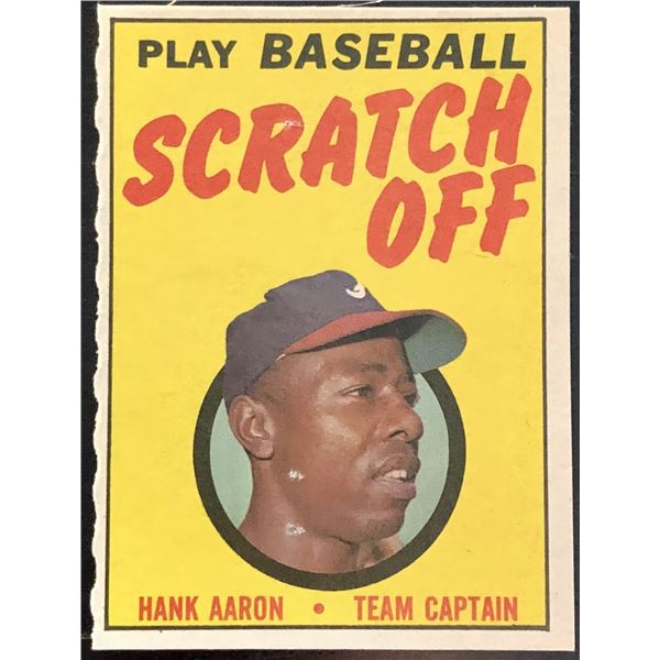 1970 TOPPS HANK AARON (HOF) SCRATCH OFF