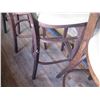 Image 8 : Qty 7 Wooden Bar Chairs w/ Foot Rails & Upholstered Seats