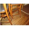 Image 8 : Qty 4 Wooden Bar Chairs w/ Foot Rails & Upholstered Seats