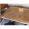 Image 8 : Rectangular Wooden Table 66" x 29" X 30"H & 4 Chairs w/ Upholstered Seats