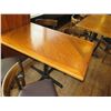 Image 2 : Rectangular Wooden Table 46" x 29" X 30"H & 4 Chairs w/ Upholstered Seats