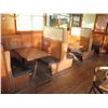 Image 2 : Qty 3 Wooden Tables w/ Booth Bench Seats 216" x 46" x 60"H (tables must mount to a wall)
