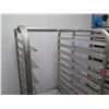 Image 2 : Metal Sheet Pan Rack w/ Some Pans (wheels frozen, does not roll)