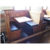 Image 2 : Qty 4 Wooden Tables w/ Booth Bench Seats 282" x 47" x 60"H (tables must mount to a wall)