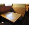 Image 8 : Qty 4 Wooden Tables w/ Booth Bench Seats 282" x 47" x 60"H (tables must mount to a wall)