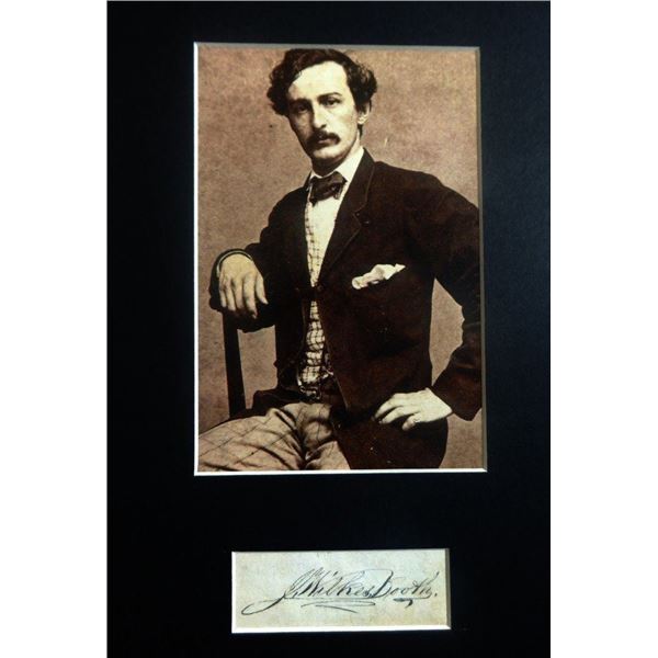 John Wilkes Booth signature. 1838-1865.